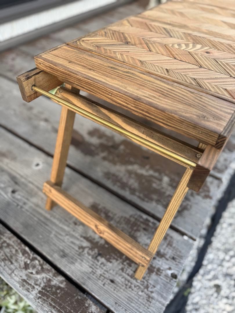 フラットバーナーテーブル igtテーブル フォールディングテーブル ヘリンボーン