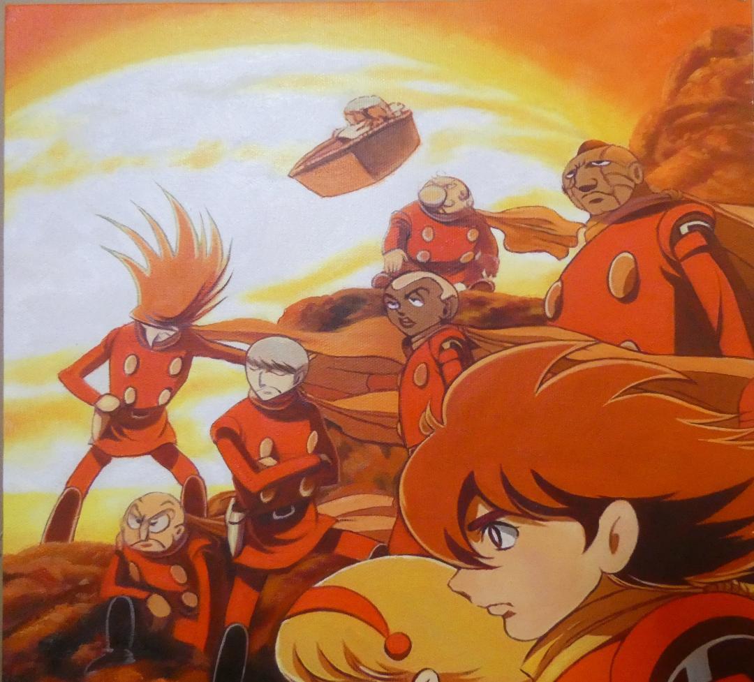 絵画　石ノ森章太郎「人物」 サイン F8サイズ額装済み 肉筆手描き