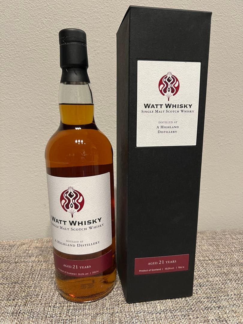 Watt Whisky 21年 シェリー樽 カスクストレングス　55.2% 箱付