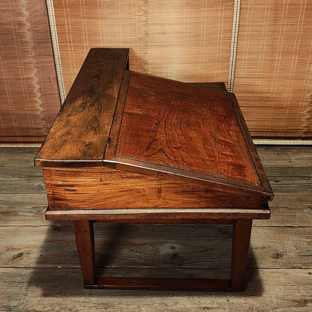 帳場机　文机　ライティングデスク　昭和レトロ　古家具