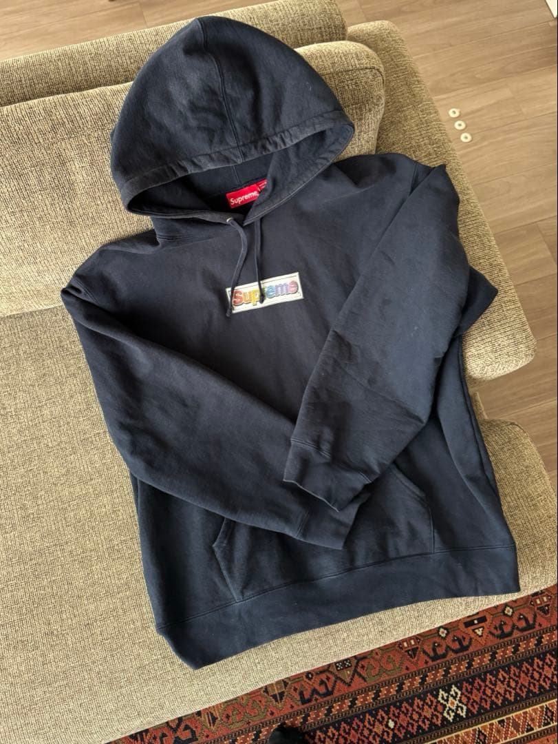 supremeシュプリームボックスロゴ フーディ box logo bright