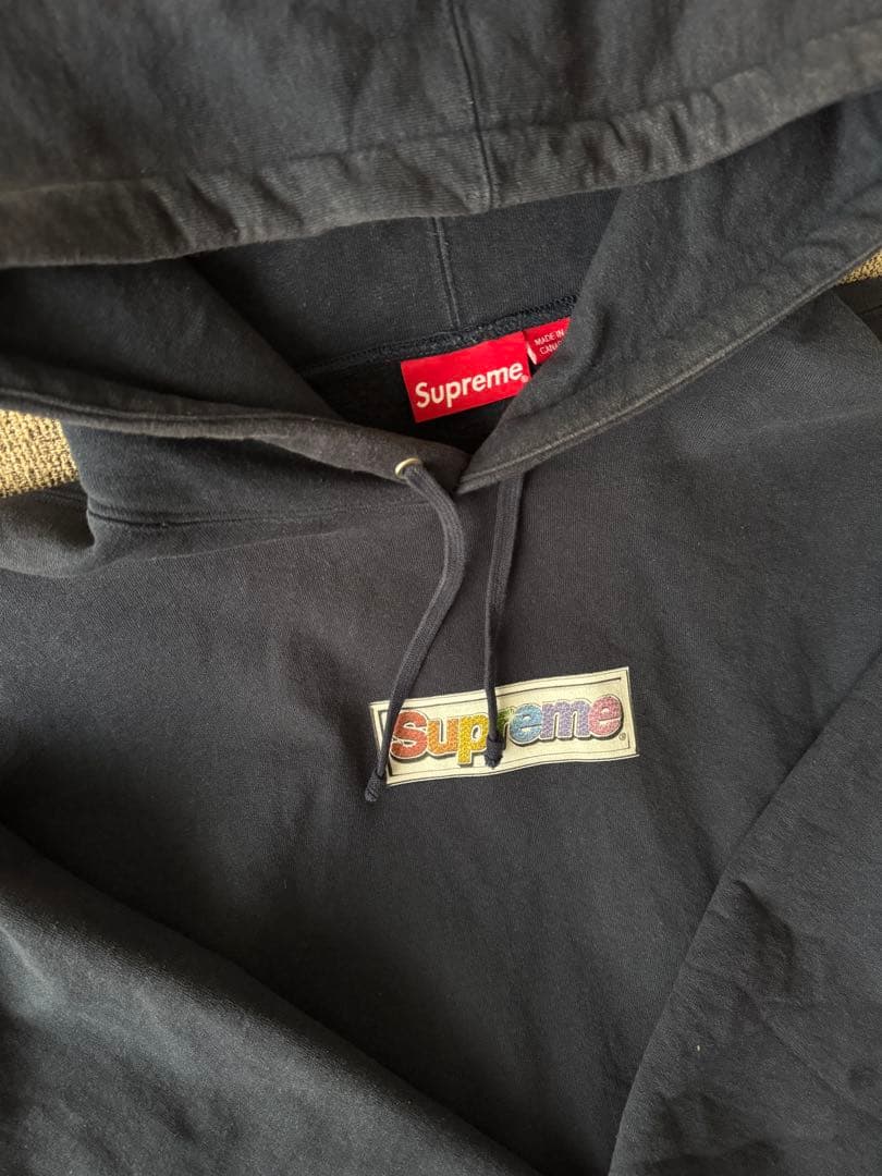 supremeシュプリームボックスロゴ フーディ box logo bright