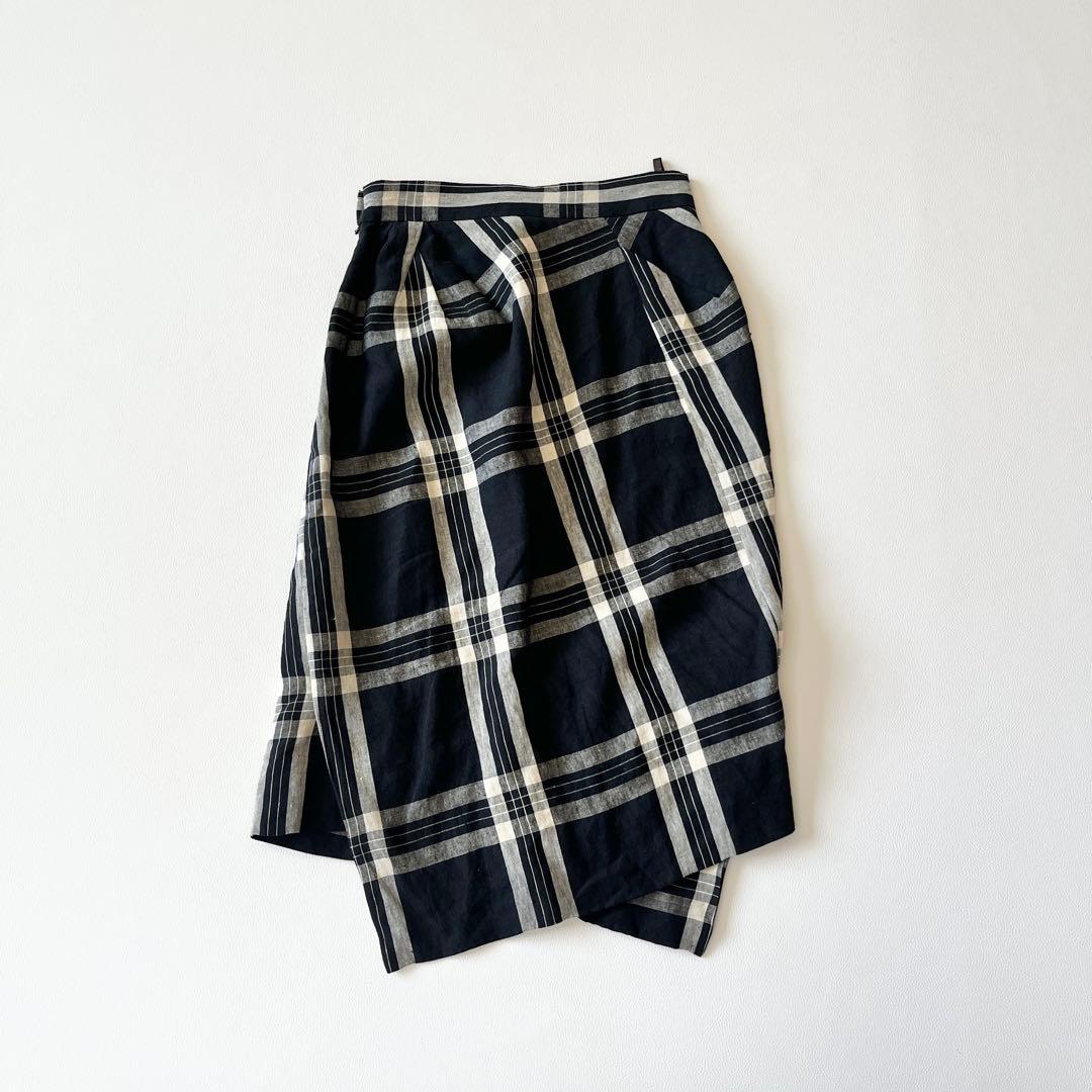 ▼美品✨ヴィヴィアンウエストウッド【38】リネン100 変形 スカート イタリア