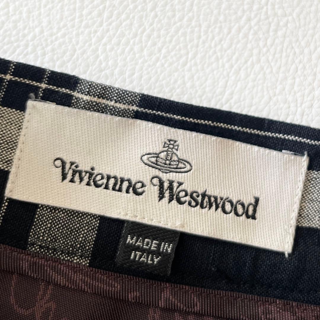 ▼美品✨ヴィヴィアンウエストウッド【38】リネン100 変形 スカート イタリア