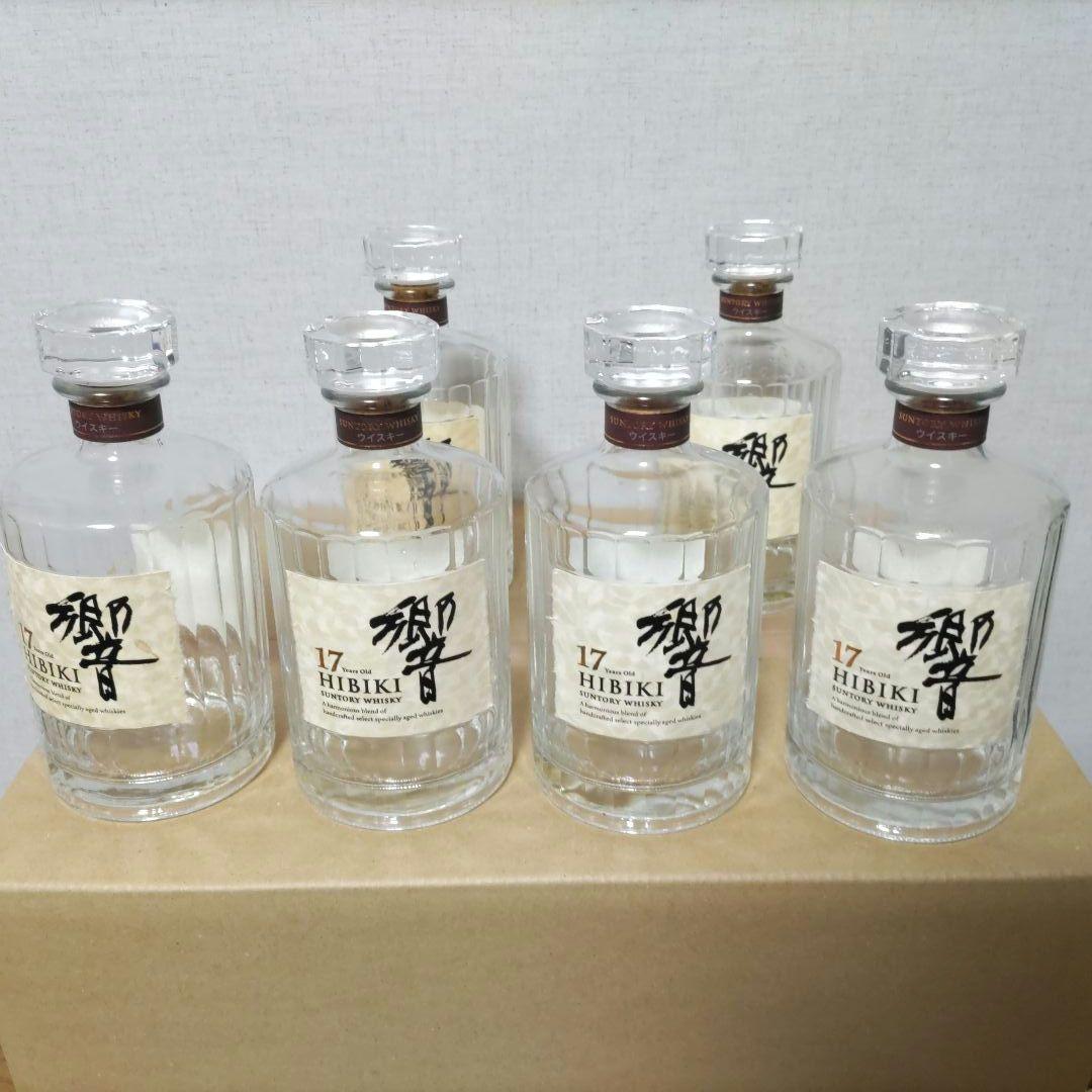 値下げしました。響17年6本&山崎12年6本ウィスキー空き瓶セット