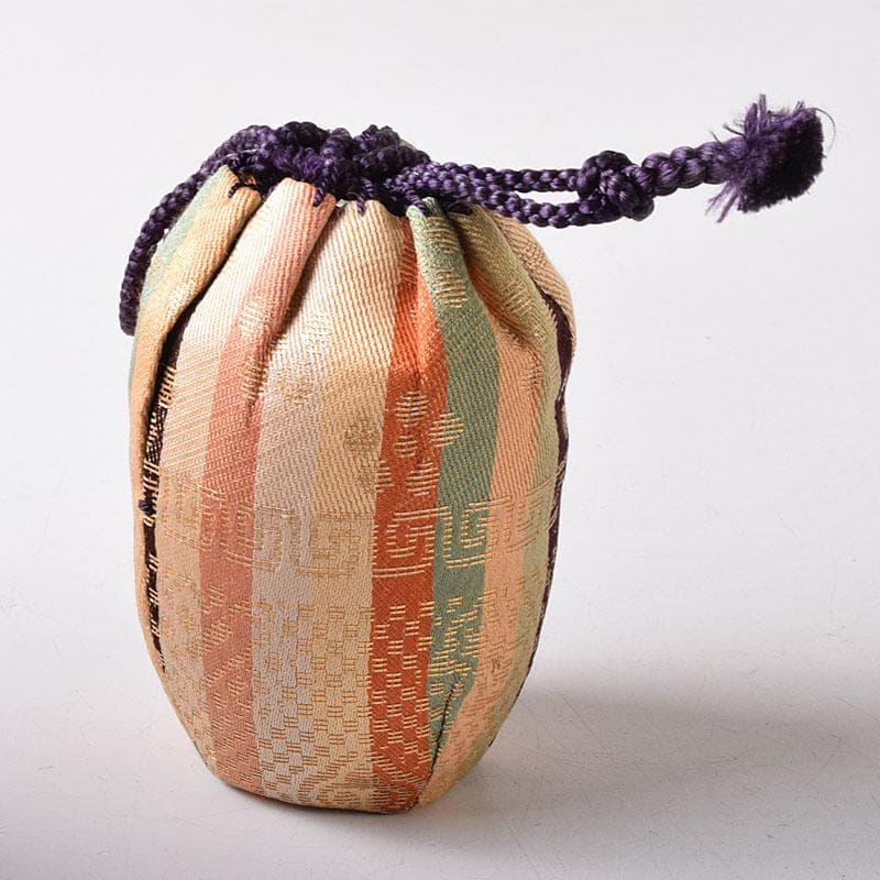 茶道具　京焼　桶谷定一作　肩衝茶入　仕覆付　共箱　V　7748