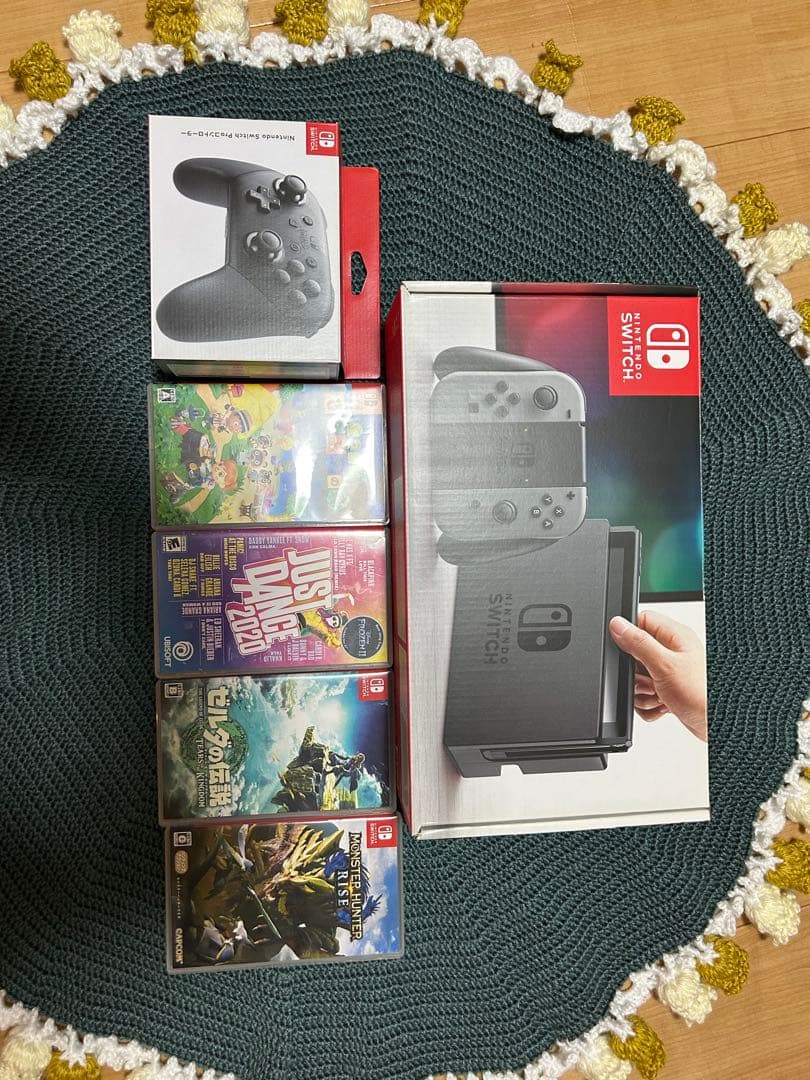 Switch1 本体 + Proコントローラー + ゲーム4本セット