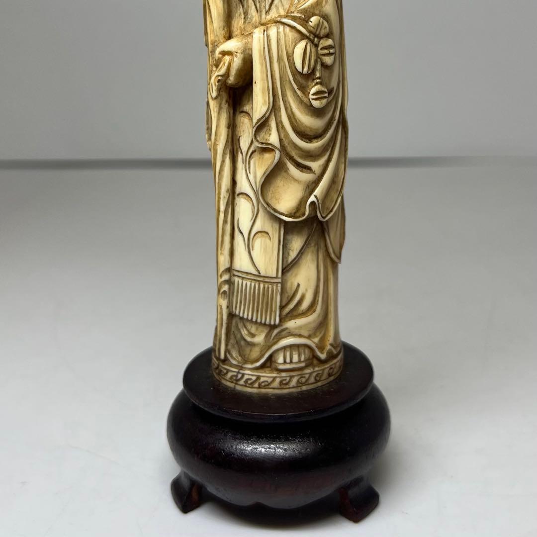 極上 唐物 寿老 置物 131g 東キ7-1129①