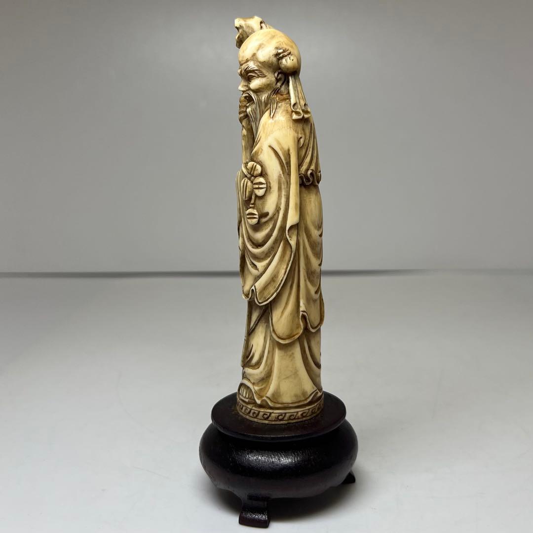 極上 唐物 寿老 置物 131g 東キ7-1129①