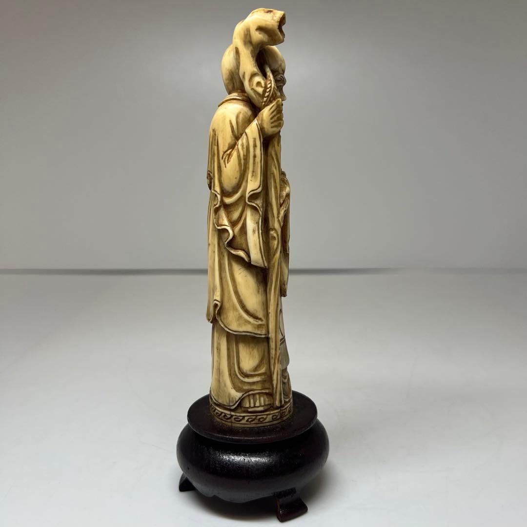 極上 唐物 寿老 置物 131g 東キ7-1129①