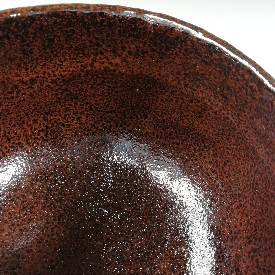 Ｔ７７５　茶碗　『朱釉　黒茶碗』『佐々木昭楽 造』　共箱　抹茶碗　茶道具