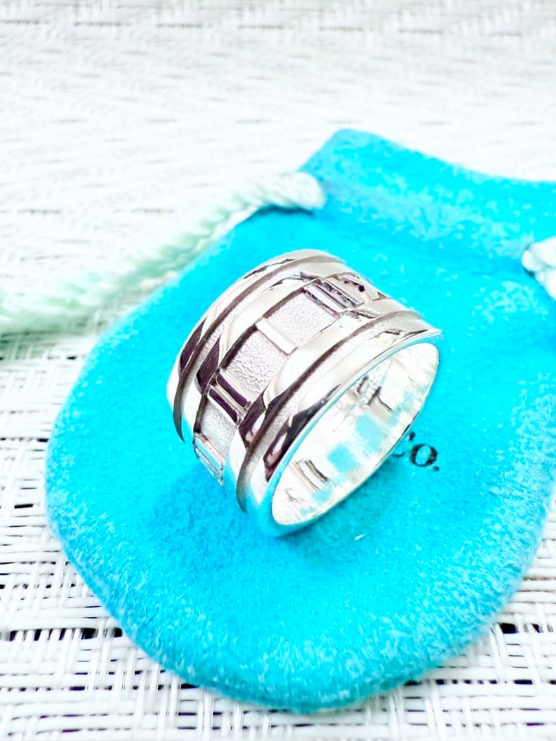 ティファニー　アトラス　ワイド　指輪　リング　16号　研磨仕上済美品 925