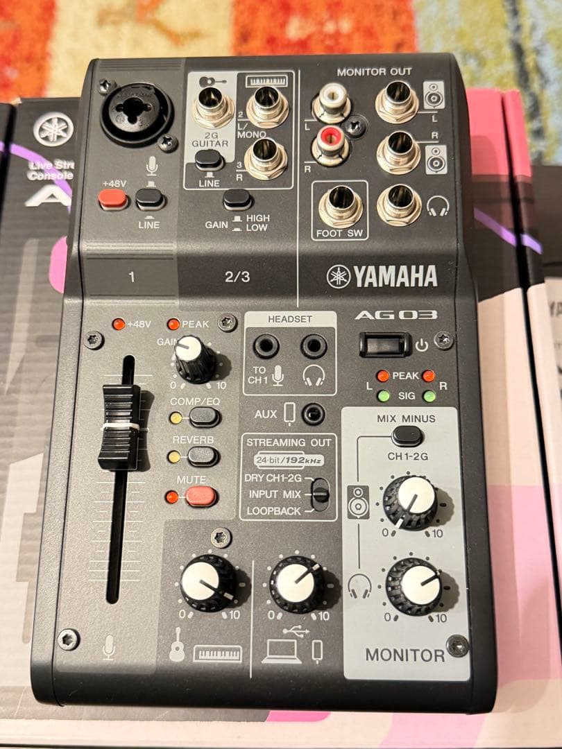 YAMAHA AG03 MK2 BLACKライブストリーミングミキサー