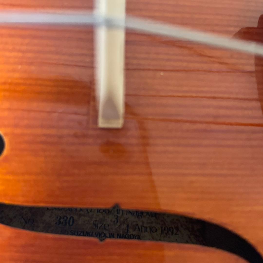 ア*6様 スズキ SUZUKI バイオリン No.330 3/4 1992年製