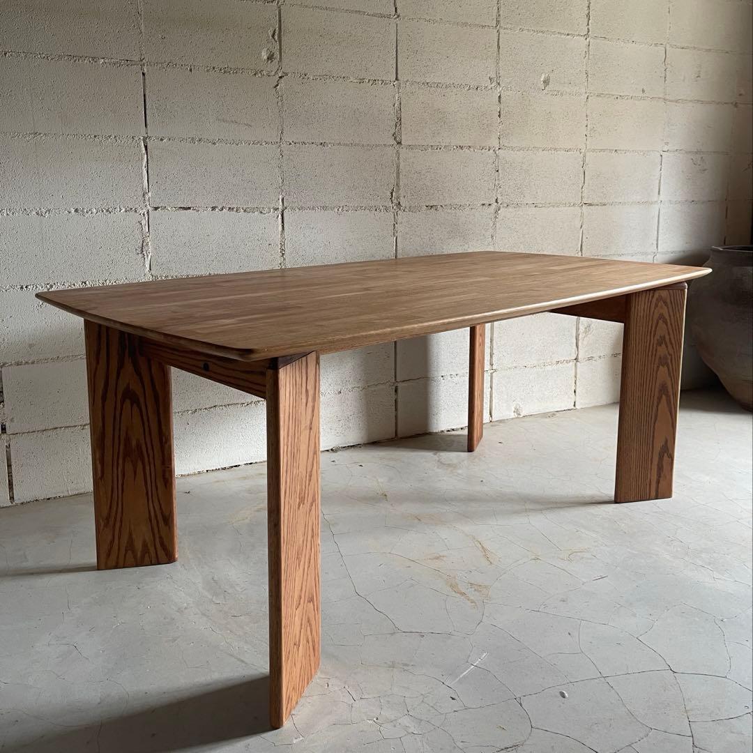 天然木無垢材　ダイニングテーブル　高さ2段階可　ハイセンス　モダン