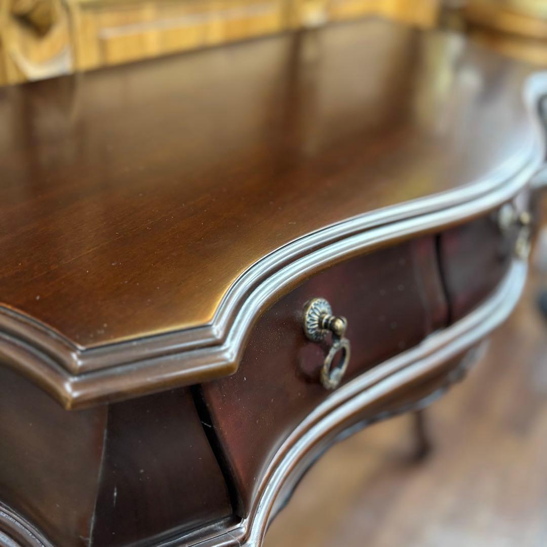 アウトレット特価品 マホガニー コンソール アンティーク調家具 ダークブラウン