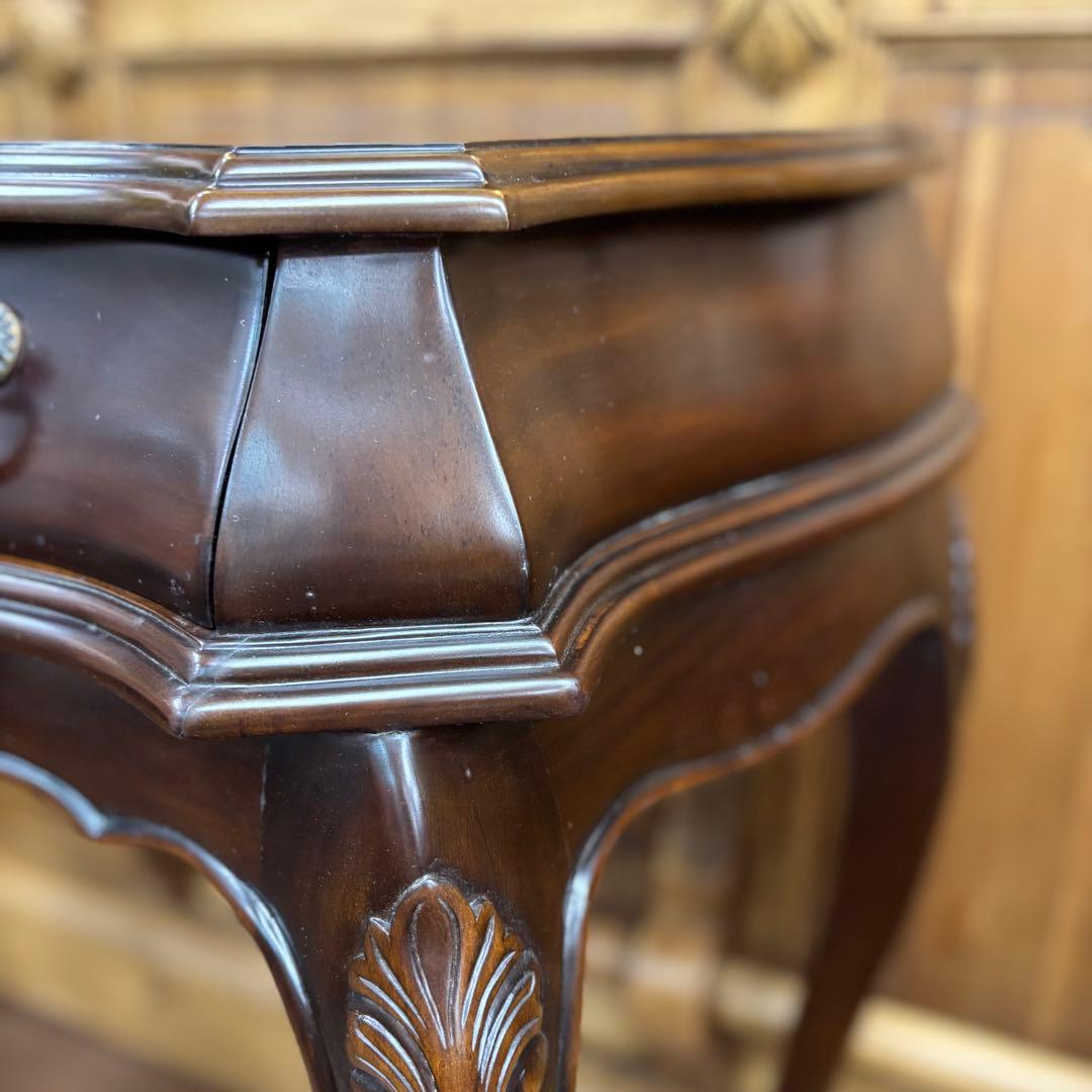 アウトレット特価品 マホガニー コンソール アンティーク調家具 ダークブラウン