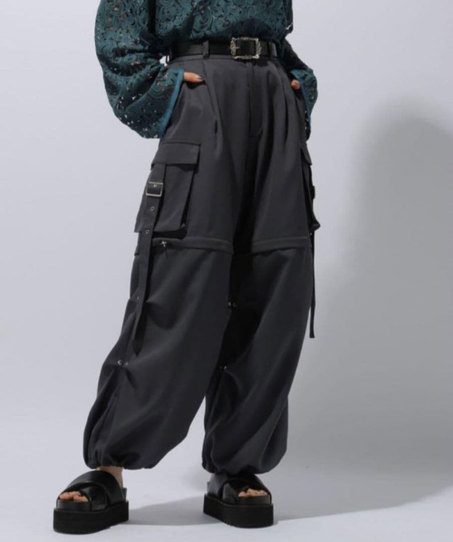 HARE 2WAYメタルカーゴパンツ グレー