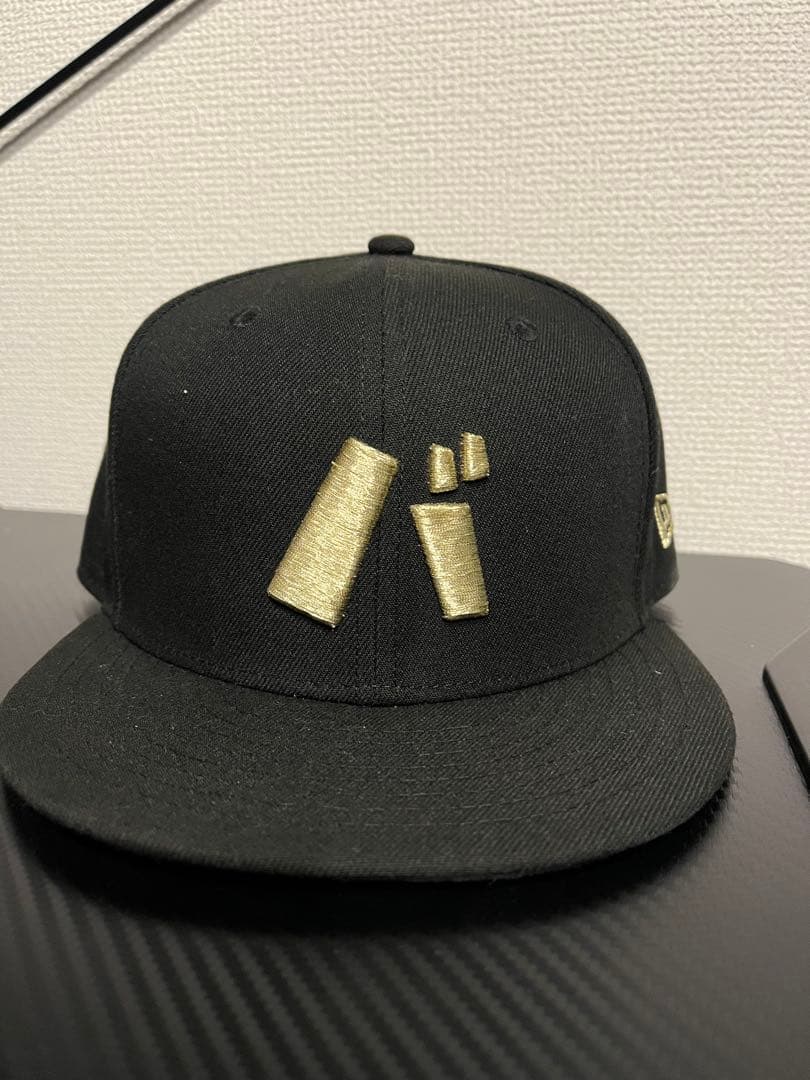 バナナマン　帽子　グリーンストライプ＆ゴールド文字　まとめ　キャップ　バ帽