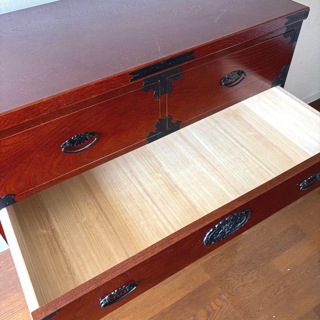 【希少】福島民芸 民芸家具　箪笥　和箪笥　整理タンス　アンティーク　けやき