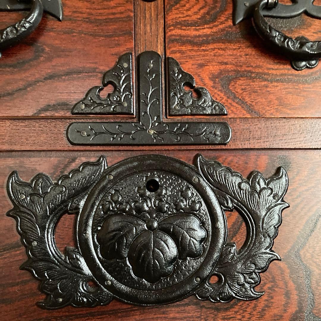 民芸調中古家具　岩谷堂タンス　三、五尺　上四ッ抽　整理箪笥