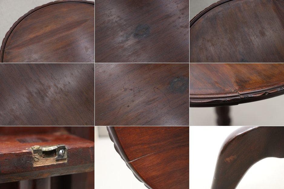 英国 イギリス ヴィンテージ クラシカル カフェテーブル サイド 跳ね上げ式