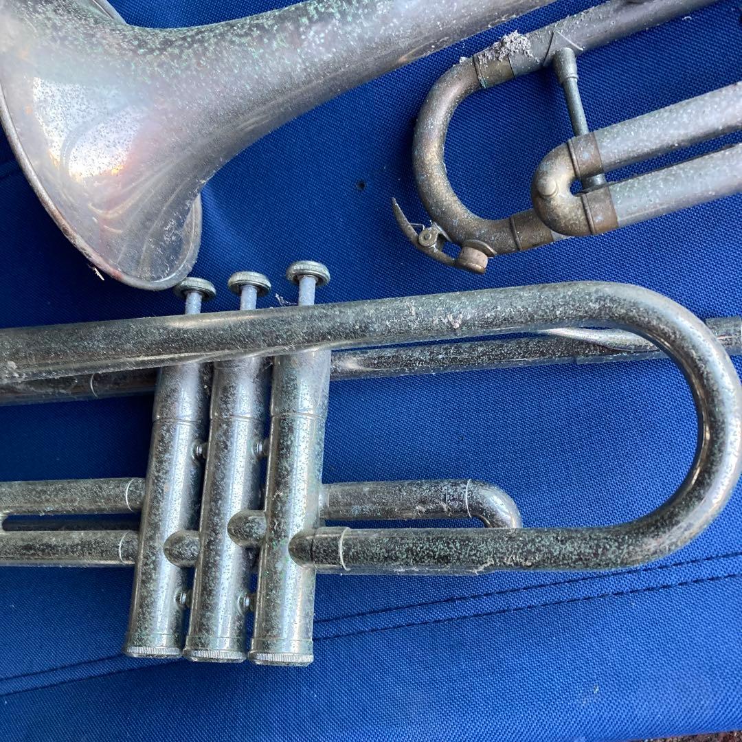 トランペット本体 2本セット 使用感あり錆、汚れジャンクパーツ取り用に2台セット