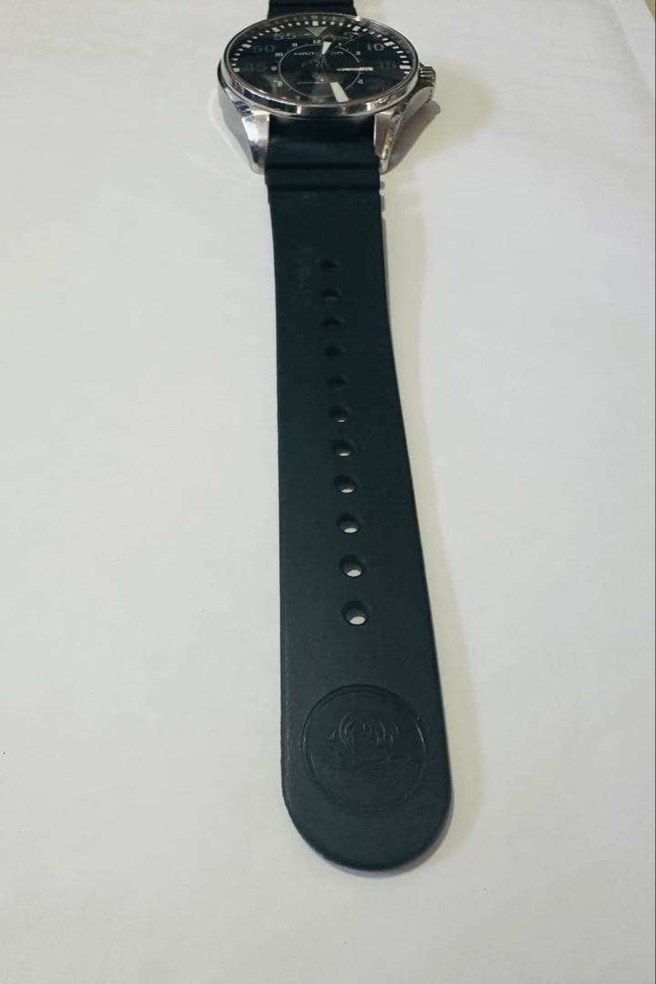 ⭕*す様 HAMILTON 自動巻き ブラックラバーベルト時計 H647150