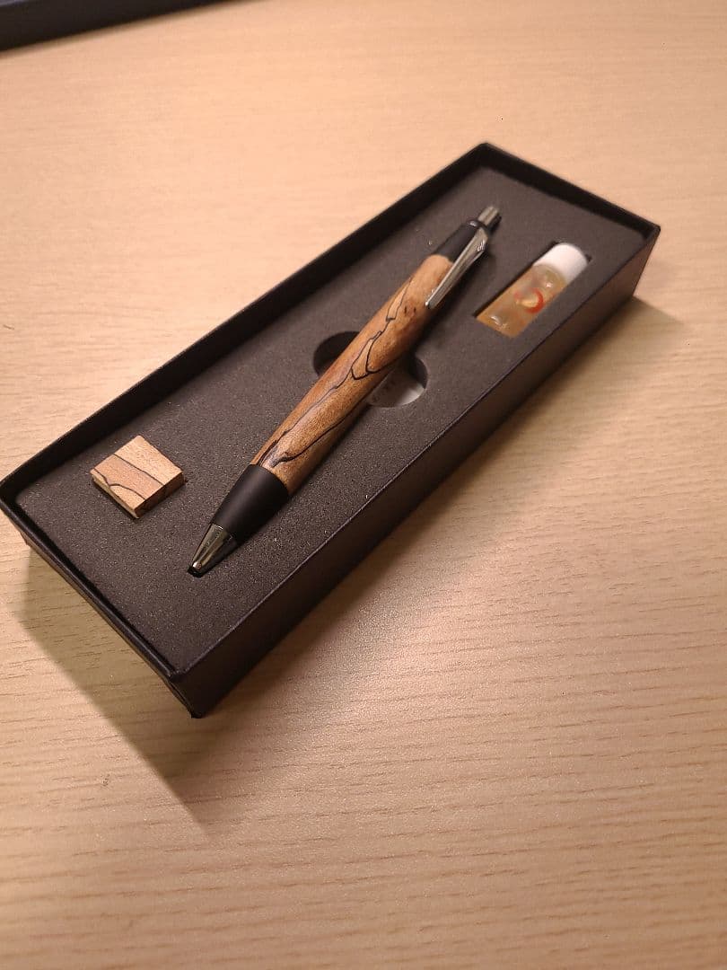 野原工芸 スポルテッド栃 スタンダードボールペン 新型 シルバークリップ