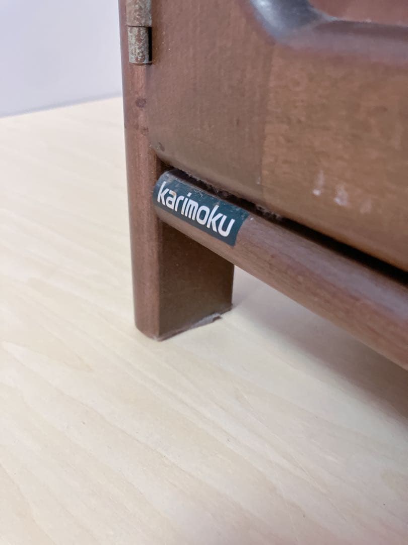 Karimoku カリモク 木製 電話台、FAX台　キャビネット飾り棚 収納　②