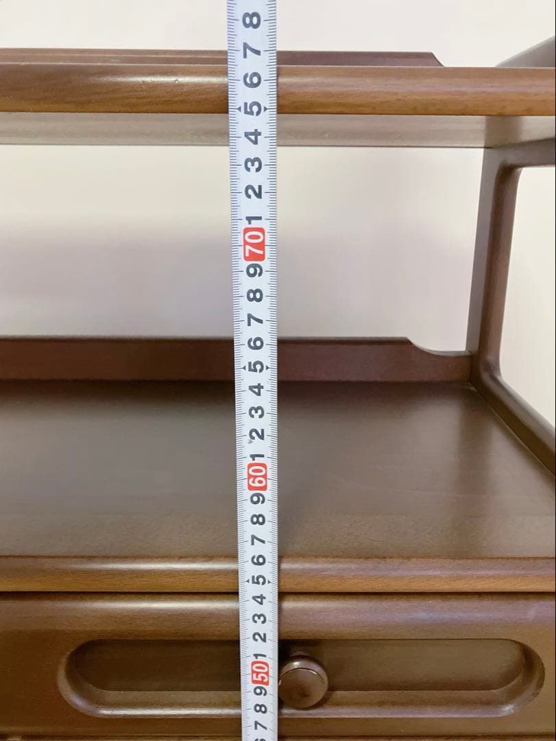 Karimoku カリモク 木製 電話台、FAX台　キャビネット飾り棚 収納　②