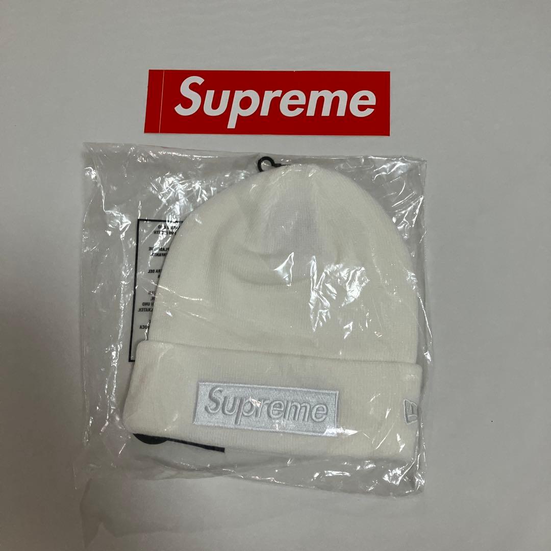 Supreme ホワイト ニット帽ビーニーbeanie