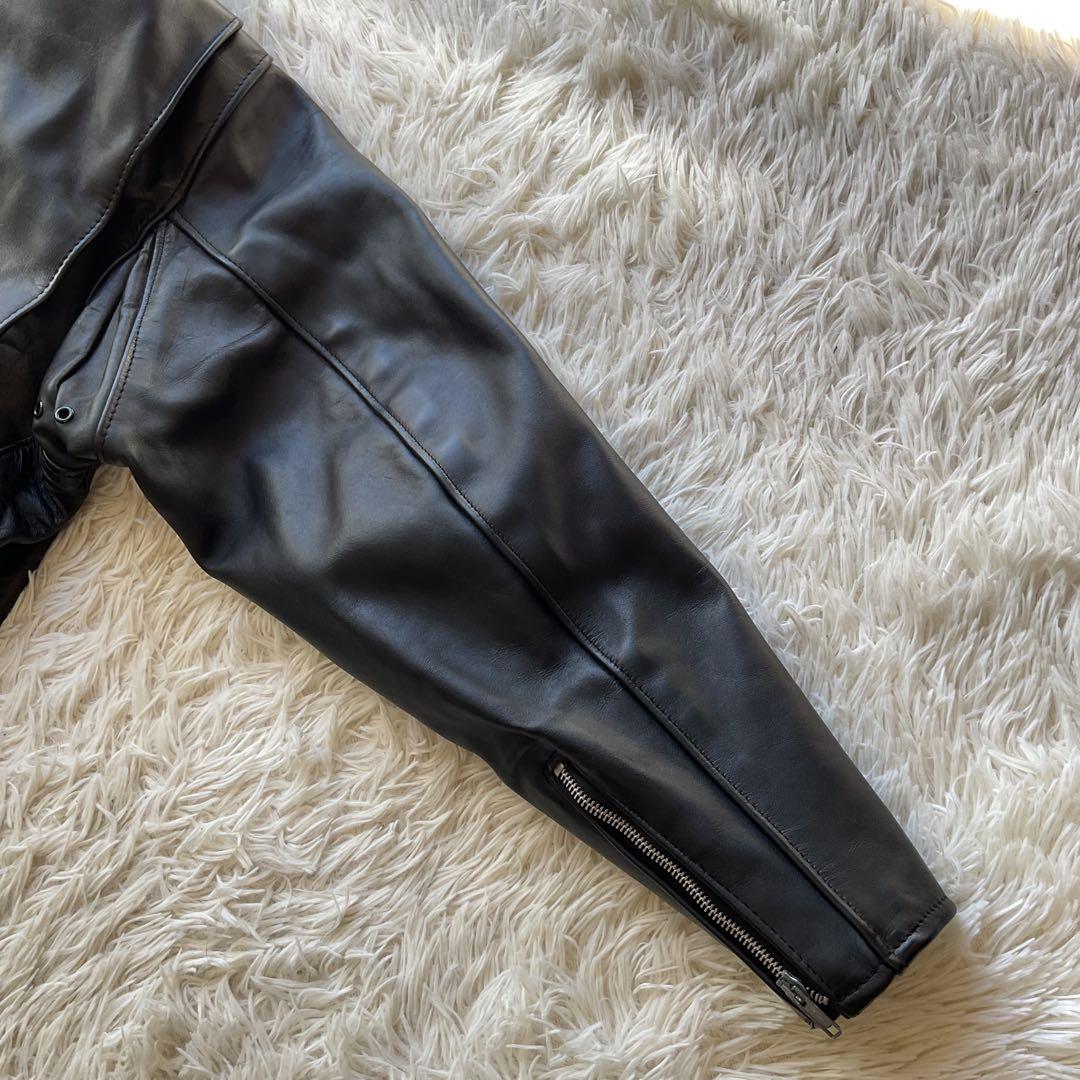 美品✨schott 641 レザージャケット　シングルライダース　本革　44 黒