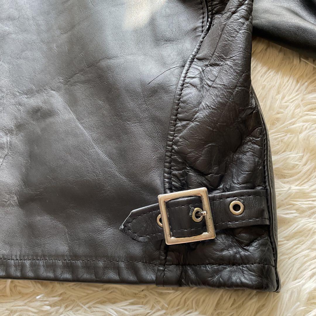 美品✨schott 641 レザージャケット　シングルライダース　本革　44 黒