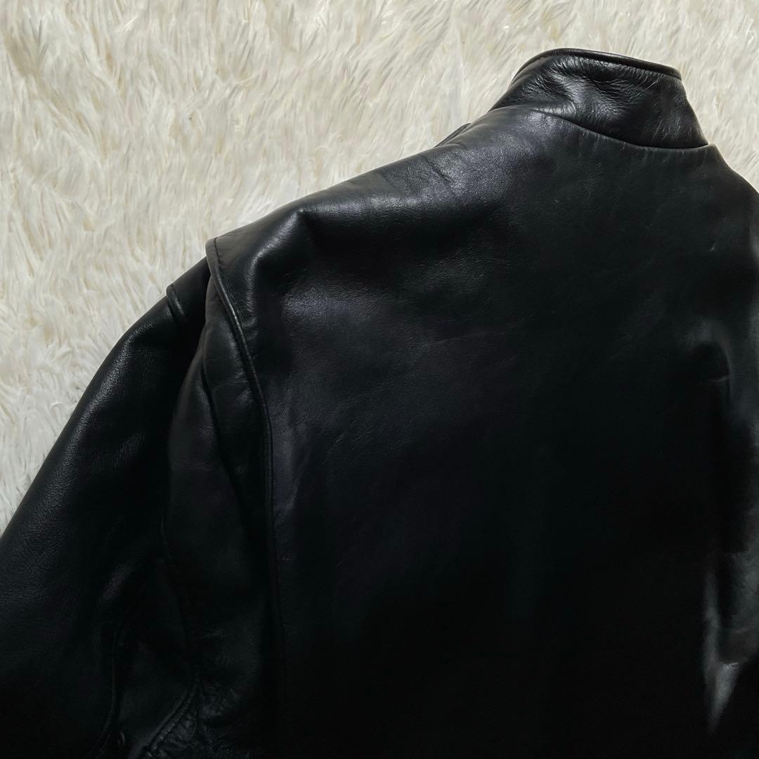 美品✨schott 641 レザージャケット　シングルライダース　本革　44 黒