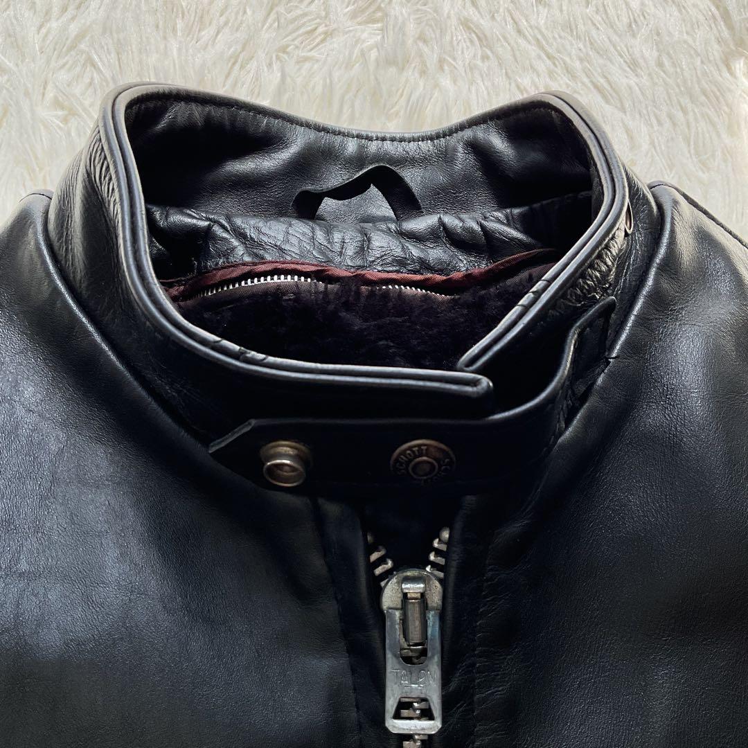美品✨schott 641 レザージャケット　シングルライダース　本革　44 黒