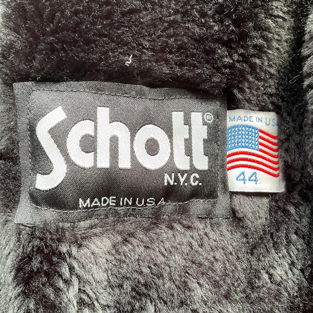 美品✨schott 641 レザージャケット　シングルライダース　本革　44 黒