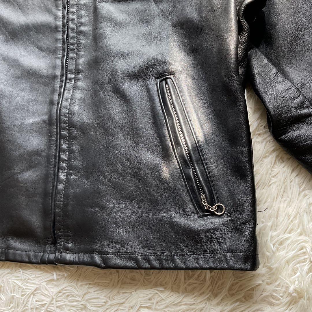 美品✨schott 641 レザージャケット　シングルライダース　本革　44 黒