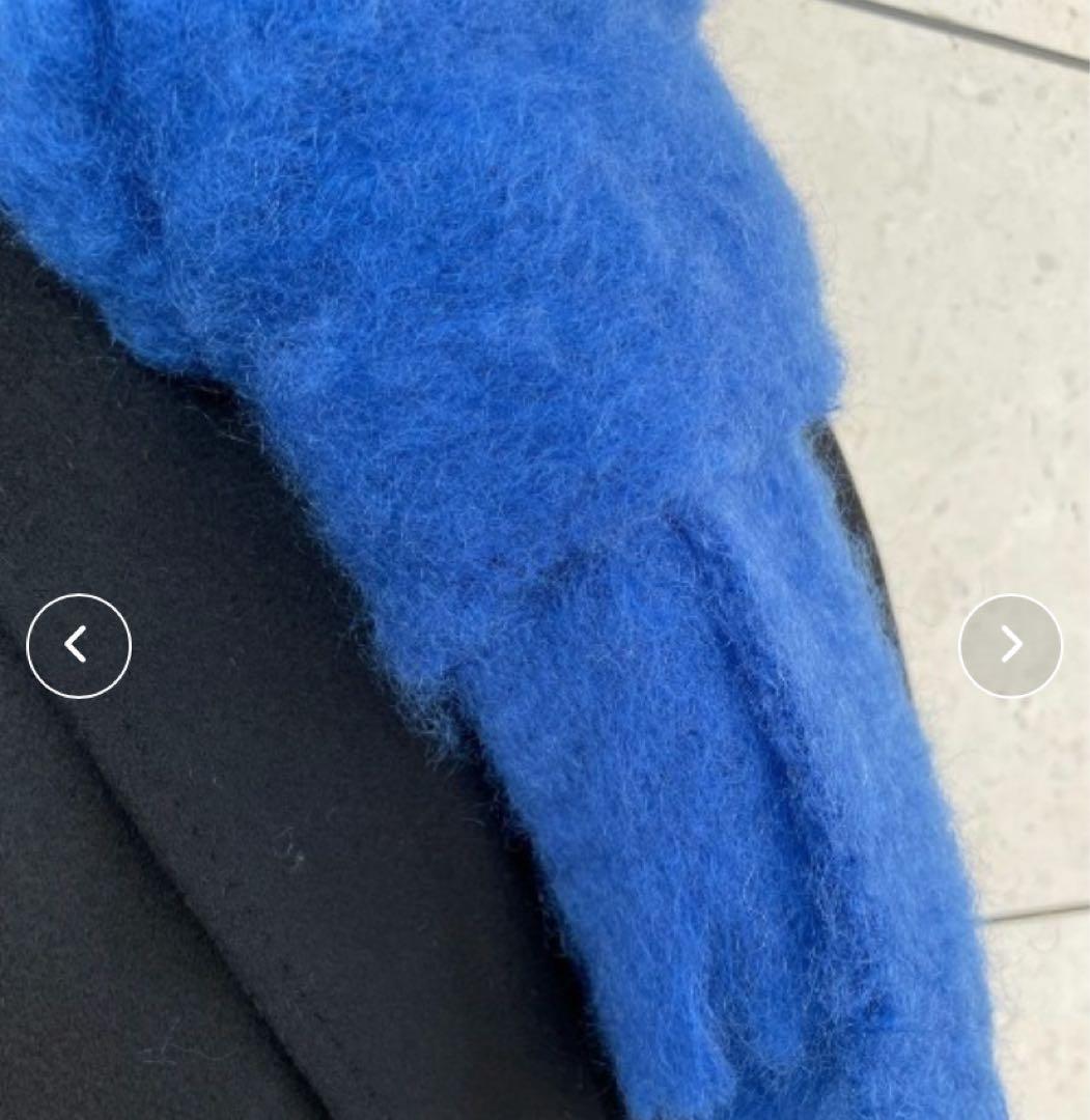 【新品】アルアバイル EZCARAY モヘアマフラー ブルー 青