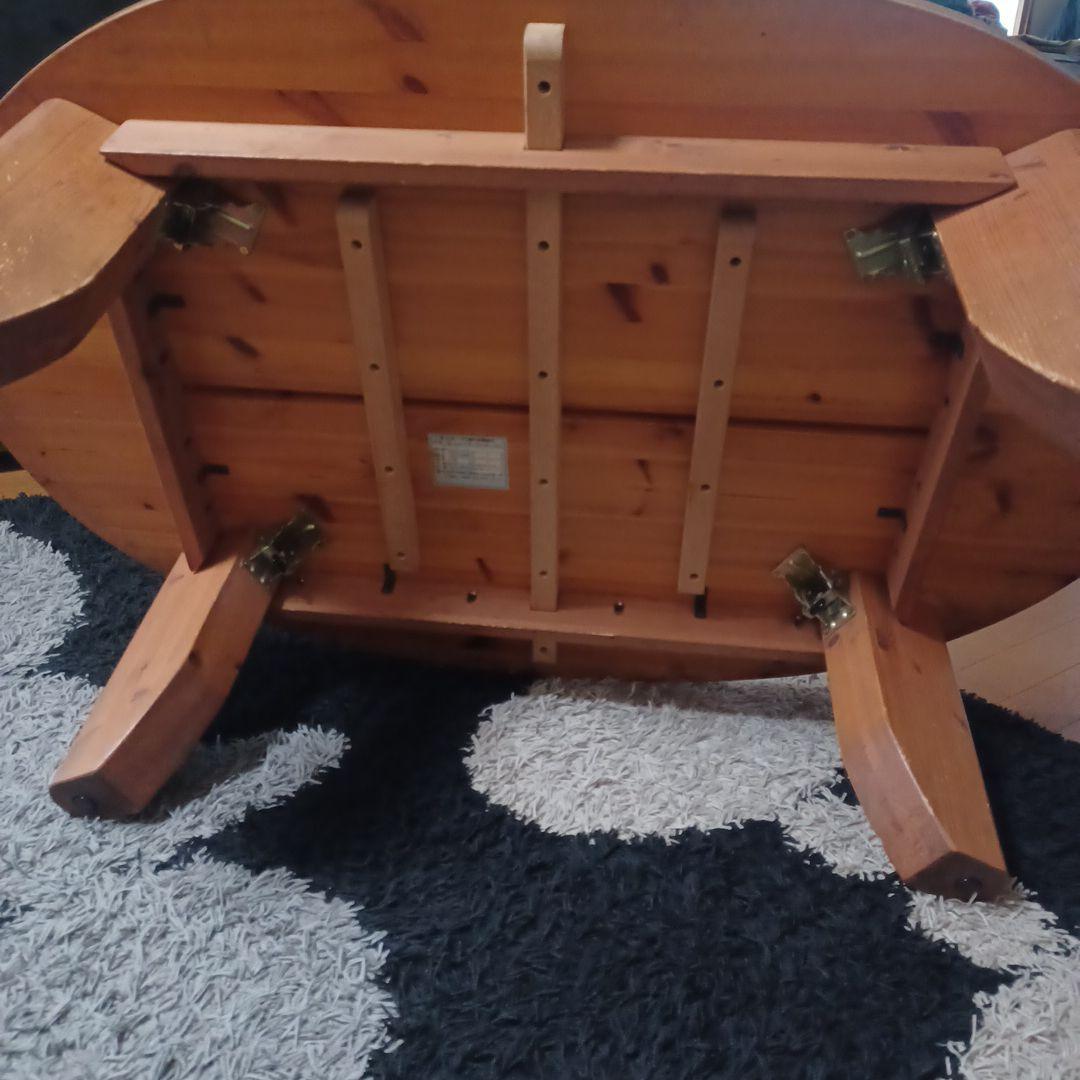 木製楕円形座卓 1200x800x350mm