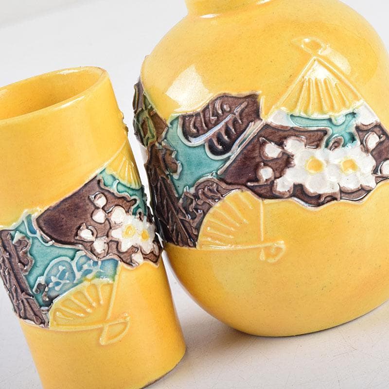 茶道具　桑茶箱　黄交趾　振出　巾筒など　九点　一式　M　R9337