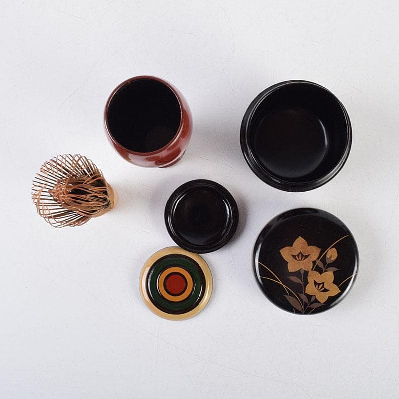 茶道具　桑茶箱　黄交趾　振出　巾筒など　九点　一式　M　R9337