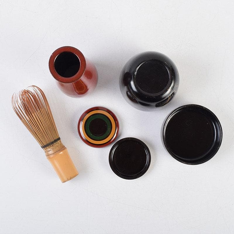 茶道具　桑茶箱　黄交趾　振出　巾筒など　九点　一式　M　R9337