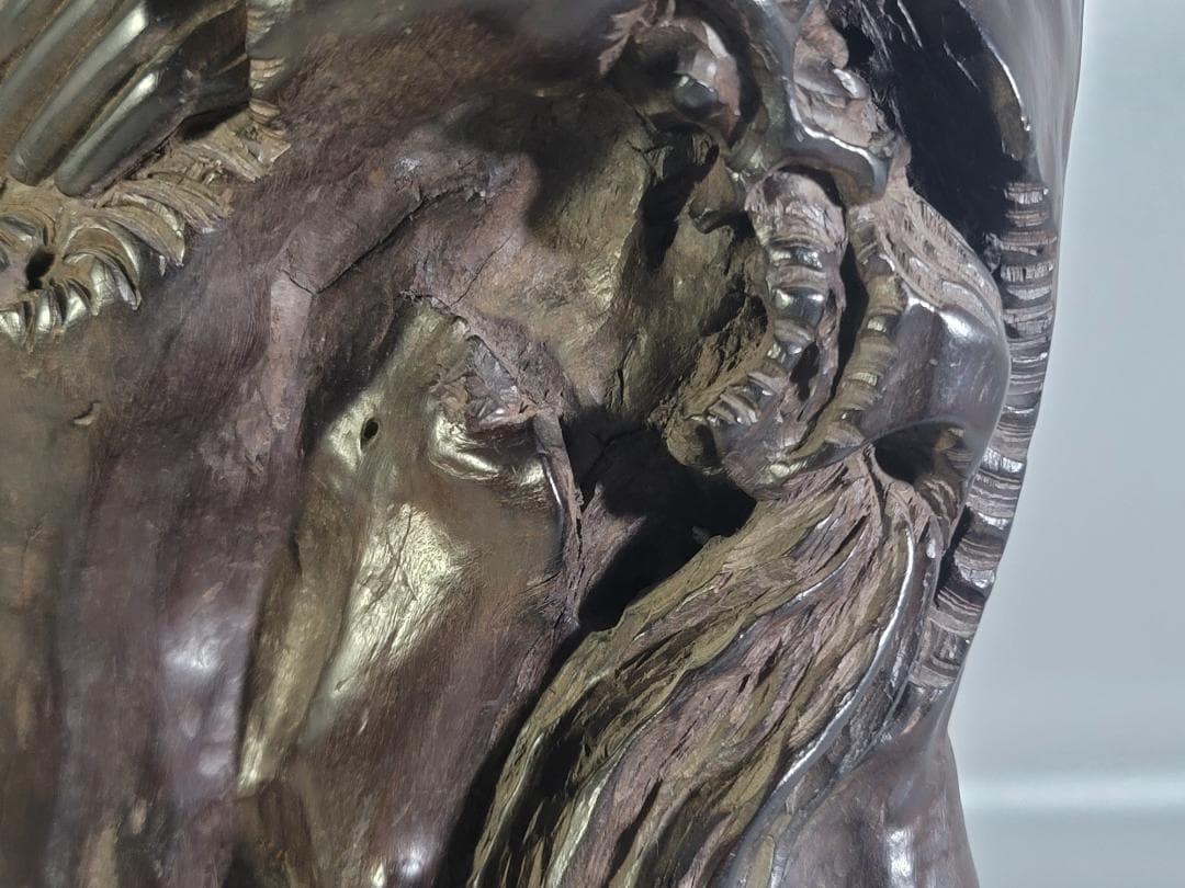 中国美術 龍眼木 彫刻 羅漢 置物 DT375