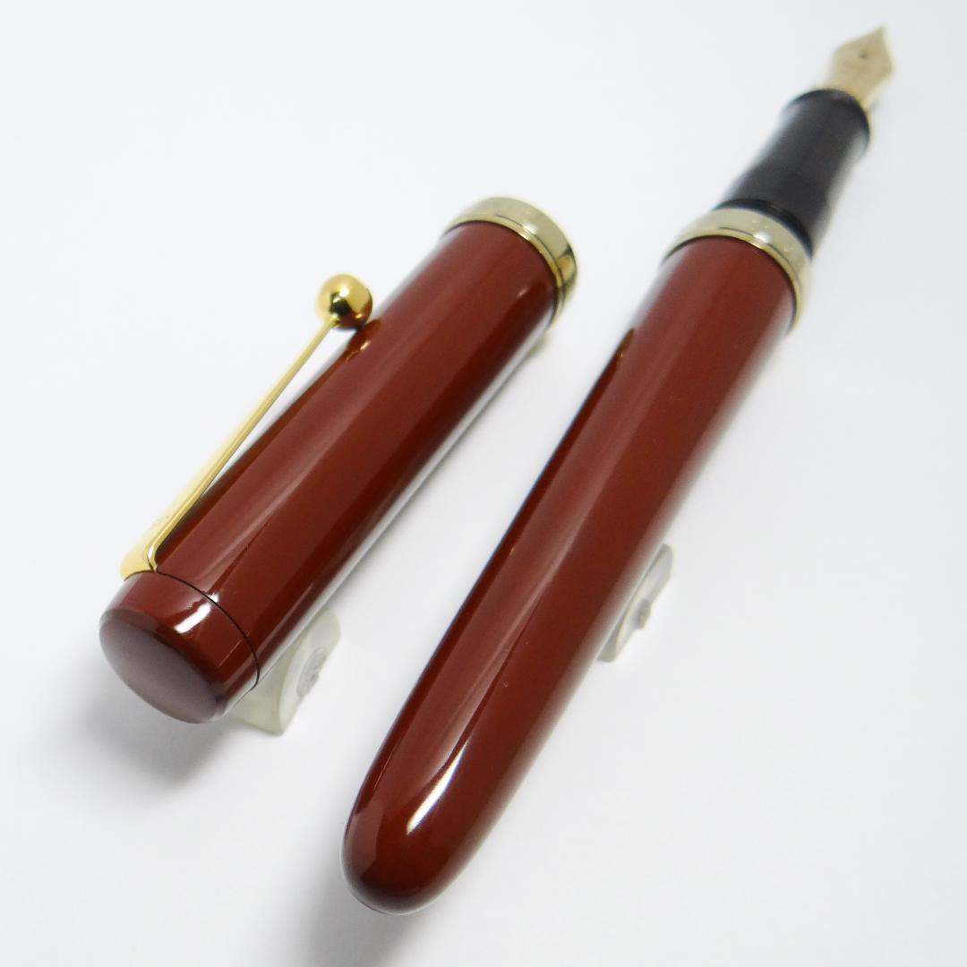 【筆記良好・旧モデル】大橋堂 万年筆 朱漆　OHASHIDO Soft-Fnib