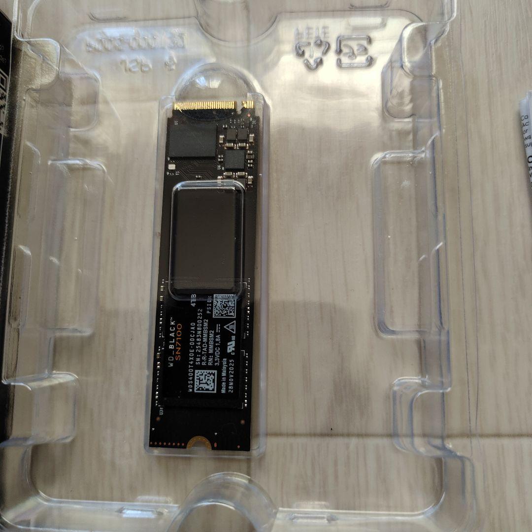 【新品未使用】WD_BLACK SN7100 4TB M.2 NVMe SSD