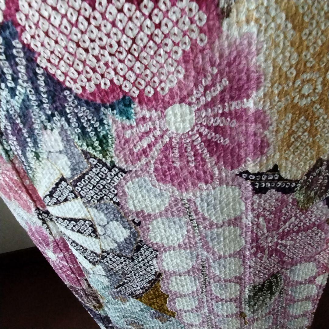 ちょこ様399.ラプンツェルみたい　振袖7点セット　正絹　フルセット　成人式