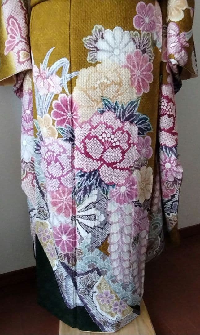 ちょこ様399.ラプンツェルみたい　振袖7点セット　正絹　フルセット　成人式