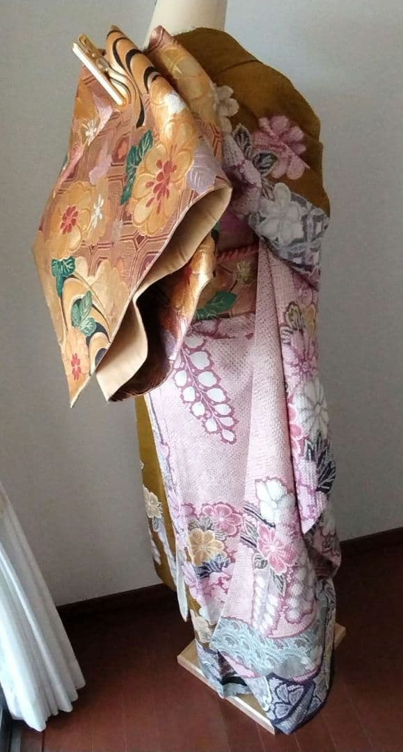 ちょこ様399.ラプンツェルみたい　振袖7点セット　正絹　フルセット　成人式