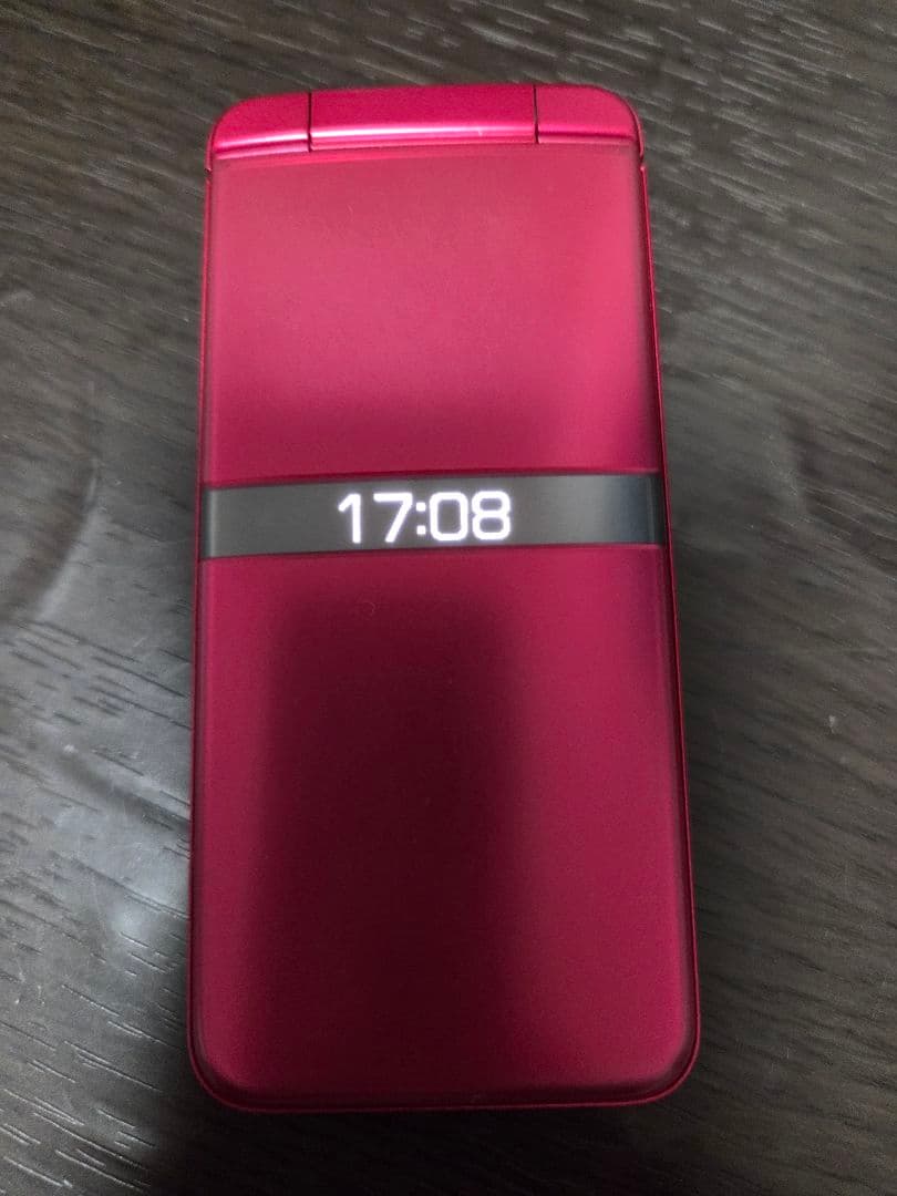 docomo DIGNOケータイ KY-42C 折りたたみ式携帯電話 レッド